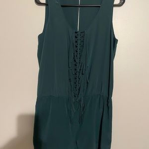 Bcbg dark green romper